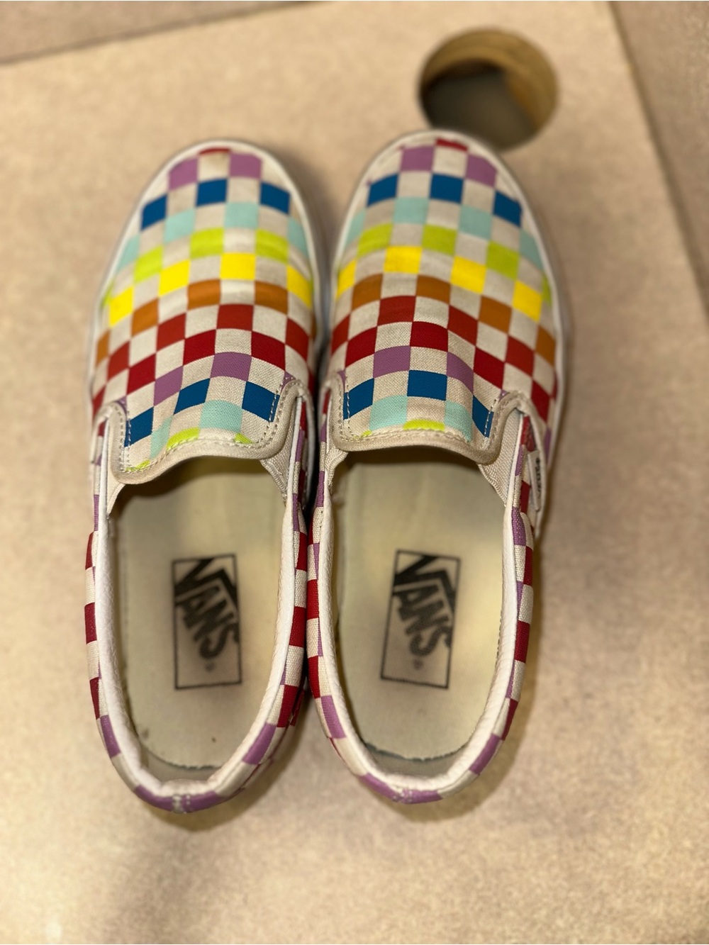 Vans Checkerboard Slip-On Sneakers in Rainbow 🌈 90’s - Picture 5 of 8